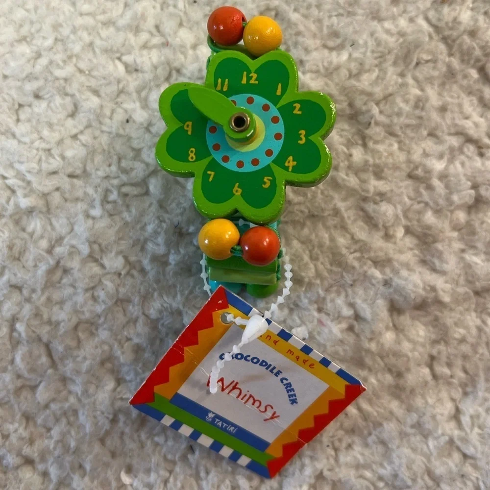 Tatiri Crocodile Creek Whimsy Wooden Manual Children's Teaching Watch